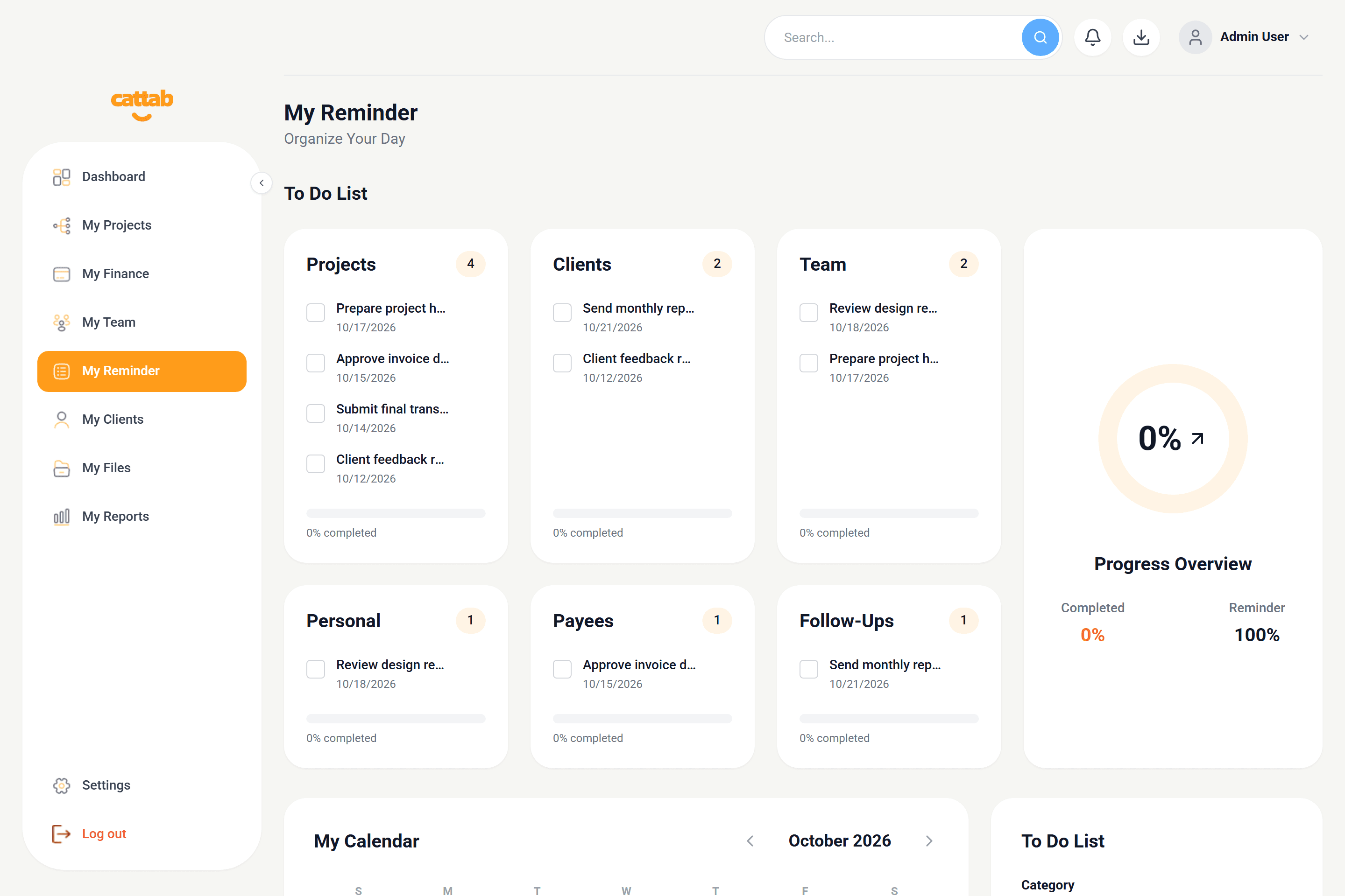 CATTAB My Reminder module